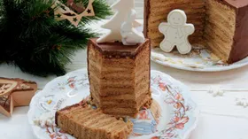 Ореховый торт с кофейным кремом и карамелью