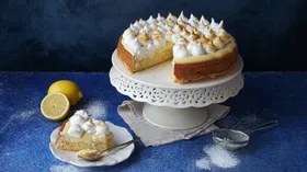 Лимонный пирог с итальянской меренгой