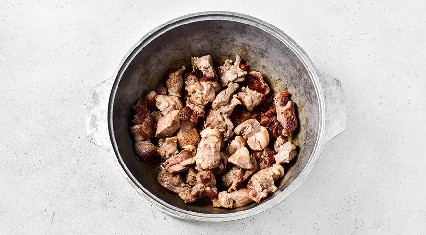 Макароны в казане по татарски