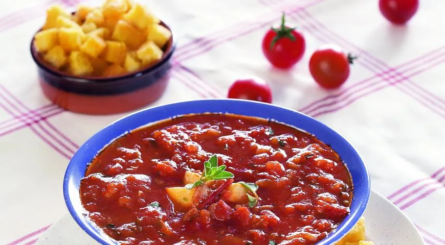 Томатный суп с водкой