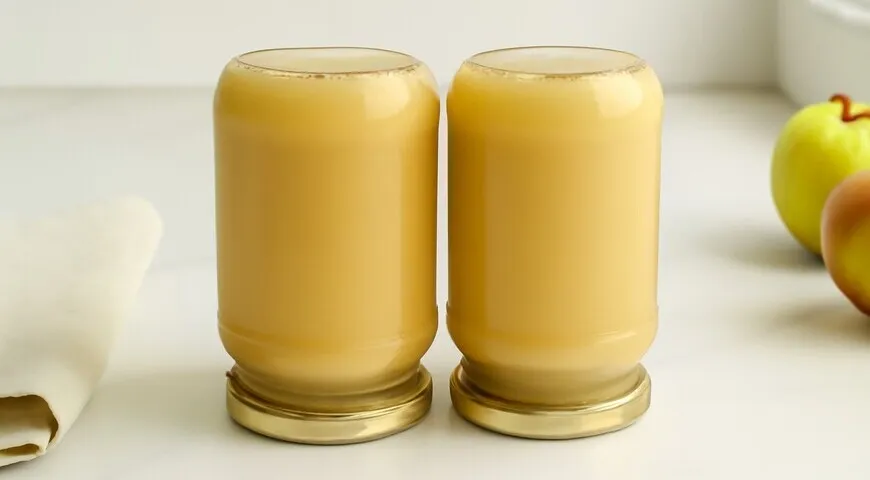 Яблочное пюре со сгущенкой