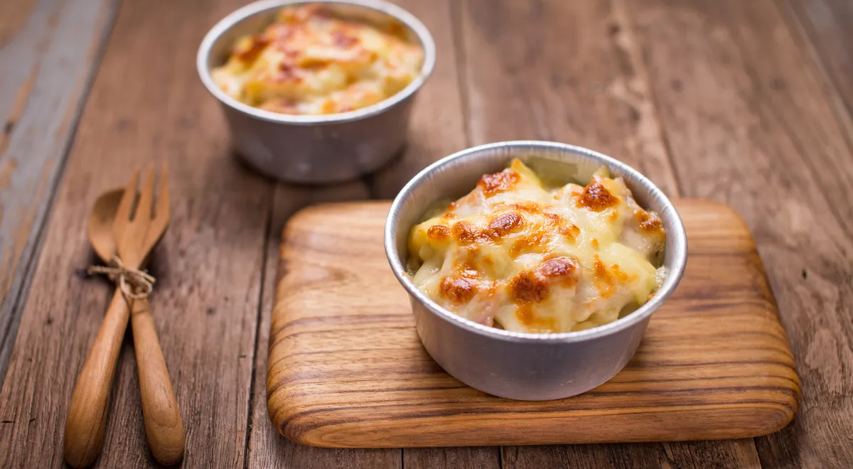 Жюльен из мидий и креветок