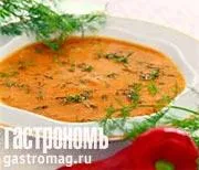 Суп из красного перца с укропом 