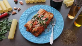 Рецепты с твёрдыми сырами, свининой и макаронами
