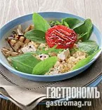 Кускус с моццареллой и томатами