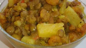Индийское блюдо Дхансак (Dhansak) с креветками