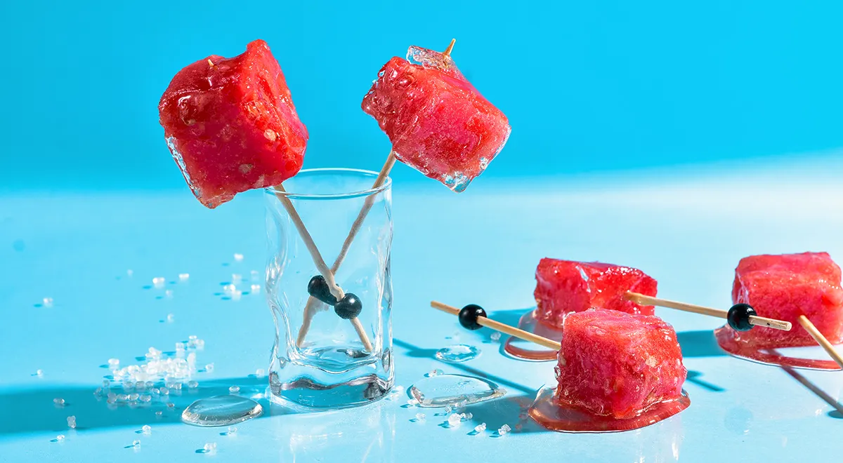 Рецепт арбуза в стекле из сахара