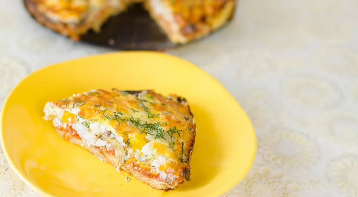 Пирог с курицей и баклажанами