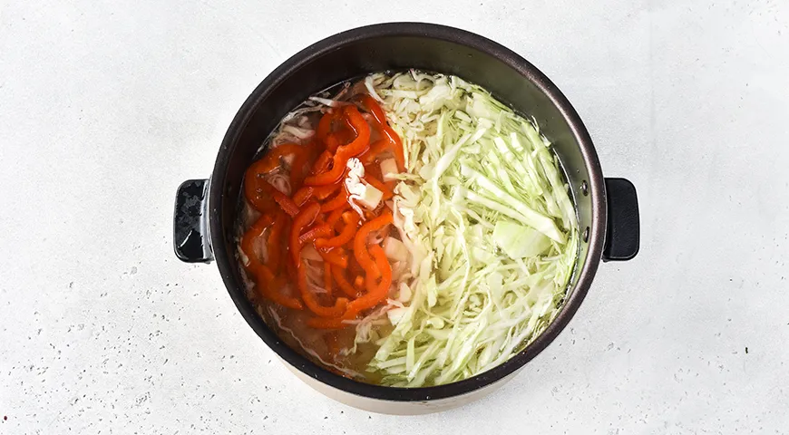 Борщ с курицей в мультиварке