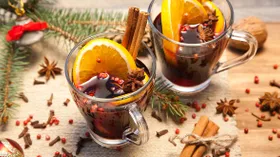 Красный глинтвейн с лимоном