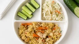 Детский плов с курочкой и овощами