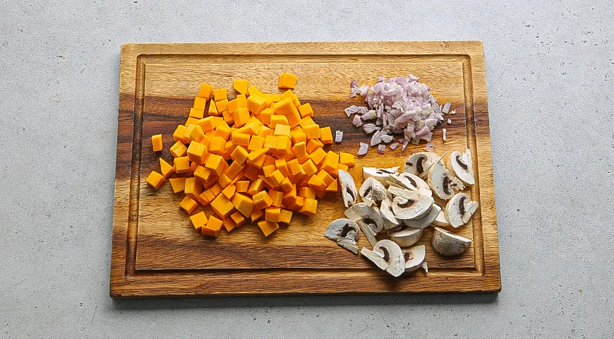 Пшенная каша с тыквой и грибами